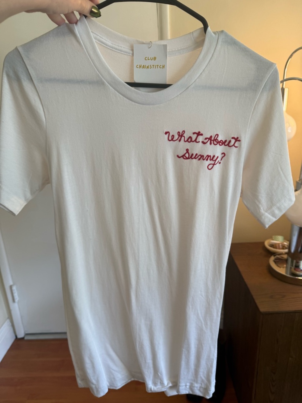 “What About Sunny?” Chainstitch Tee NWT